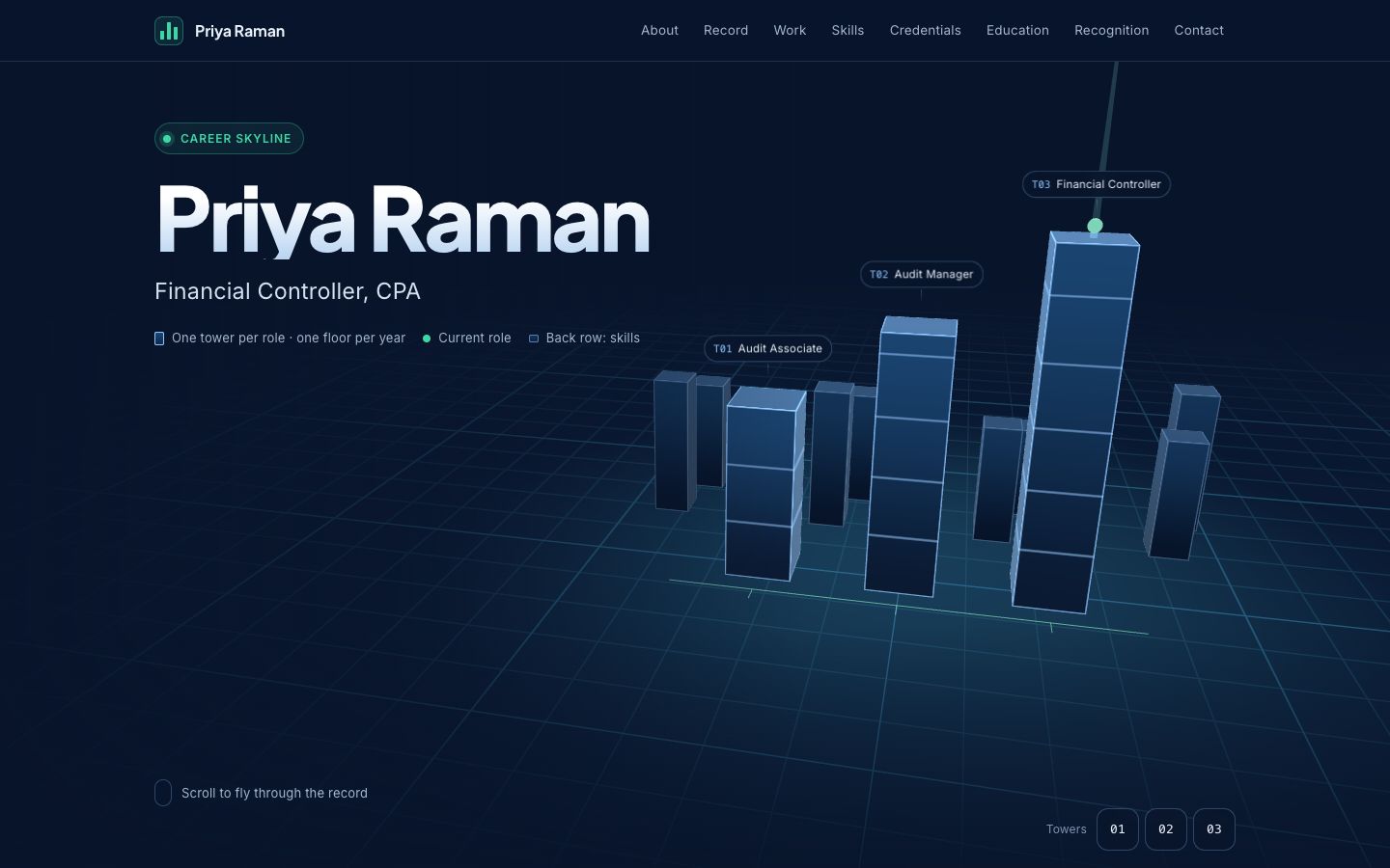 Preview of the Bar City portfolio website template
