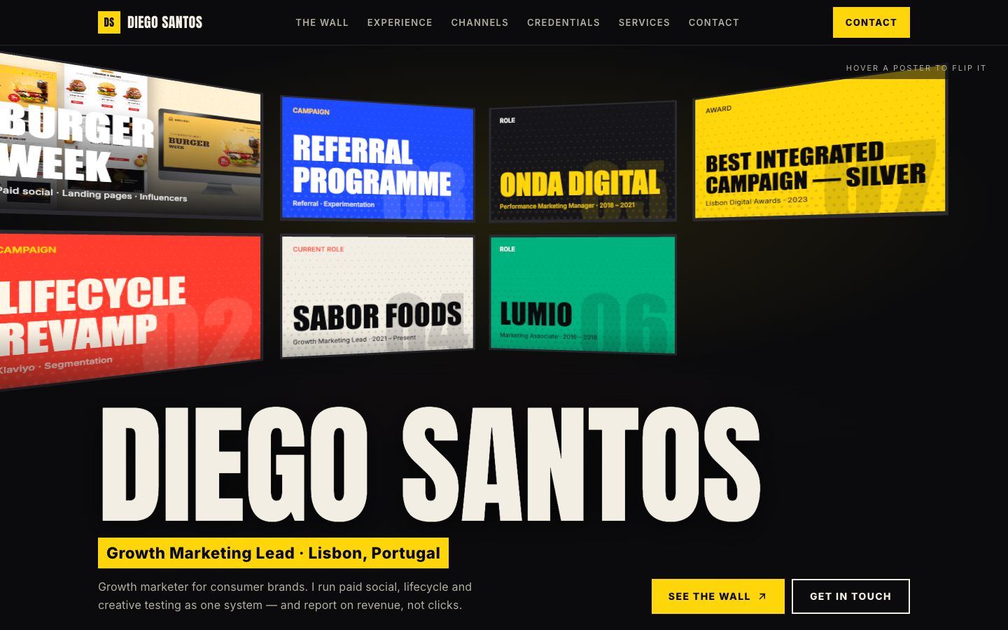 Preview of the Billboard Wall marketer · 3d campaign wall portfolio template
