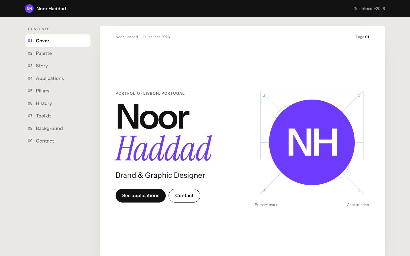 Preview of the Brandbook portfolio website template