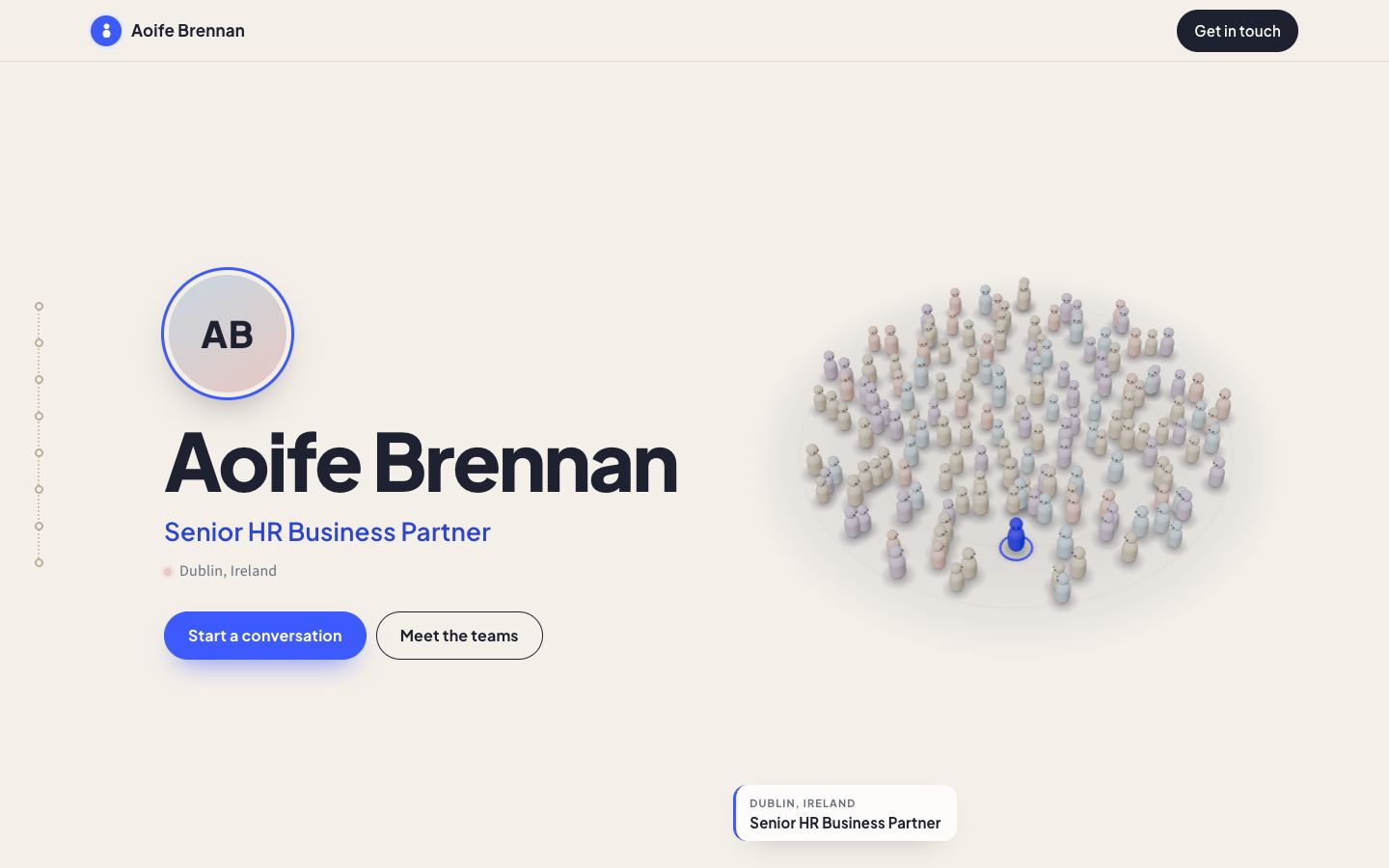 Preview of the Ensemble portfolio website template