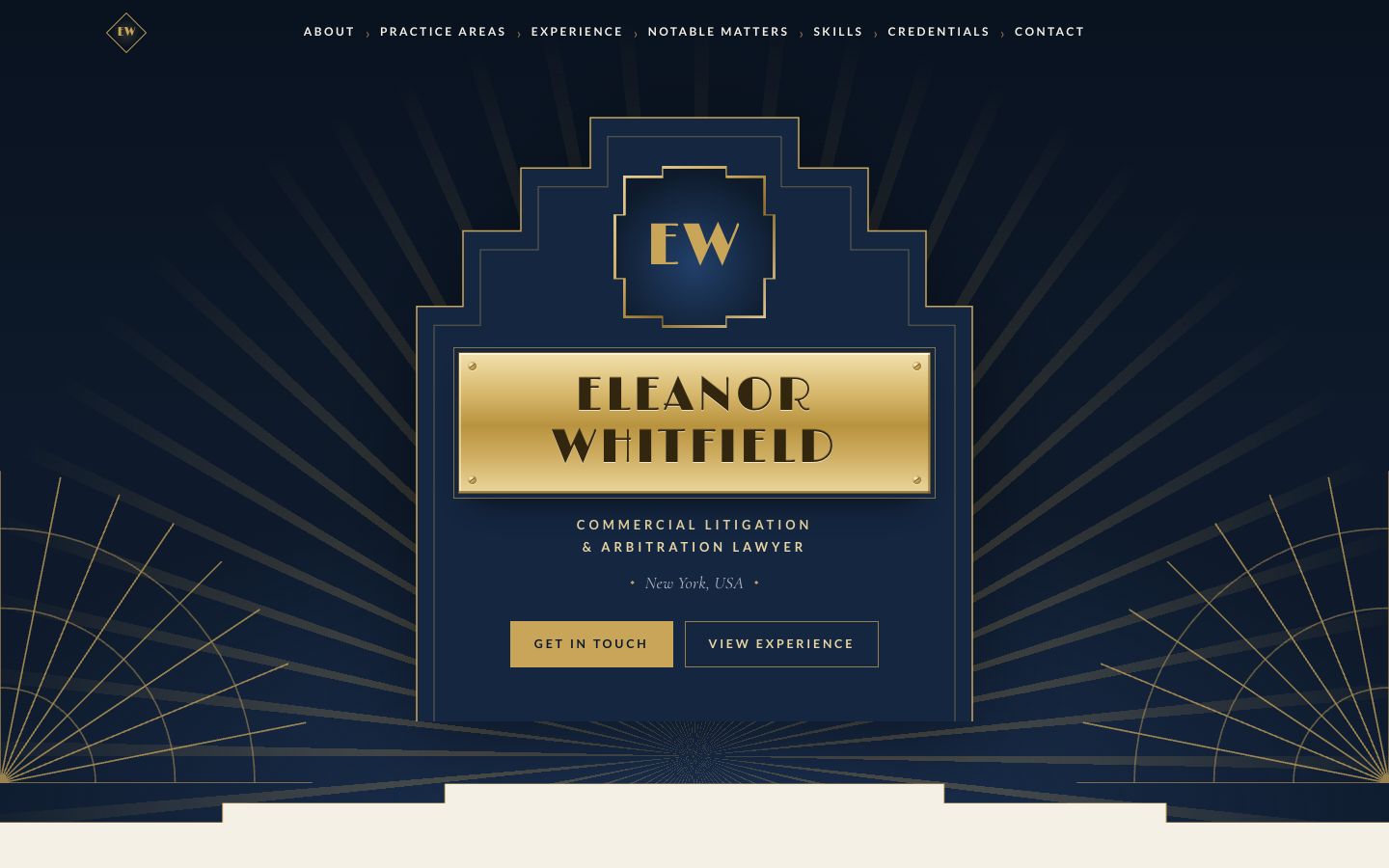 Preview of the Gilt portfolio website template
