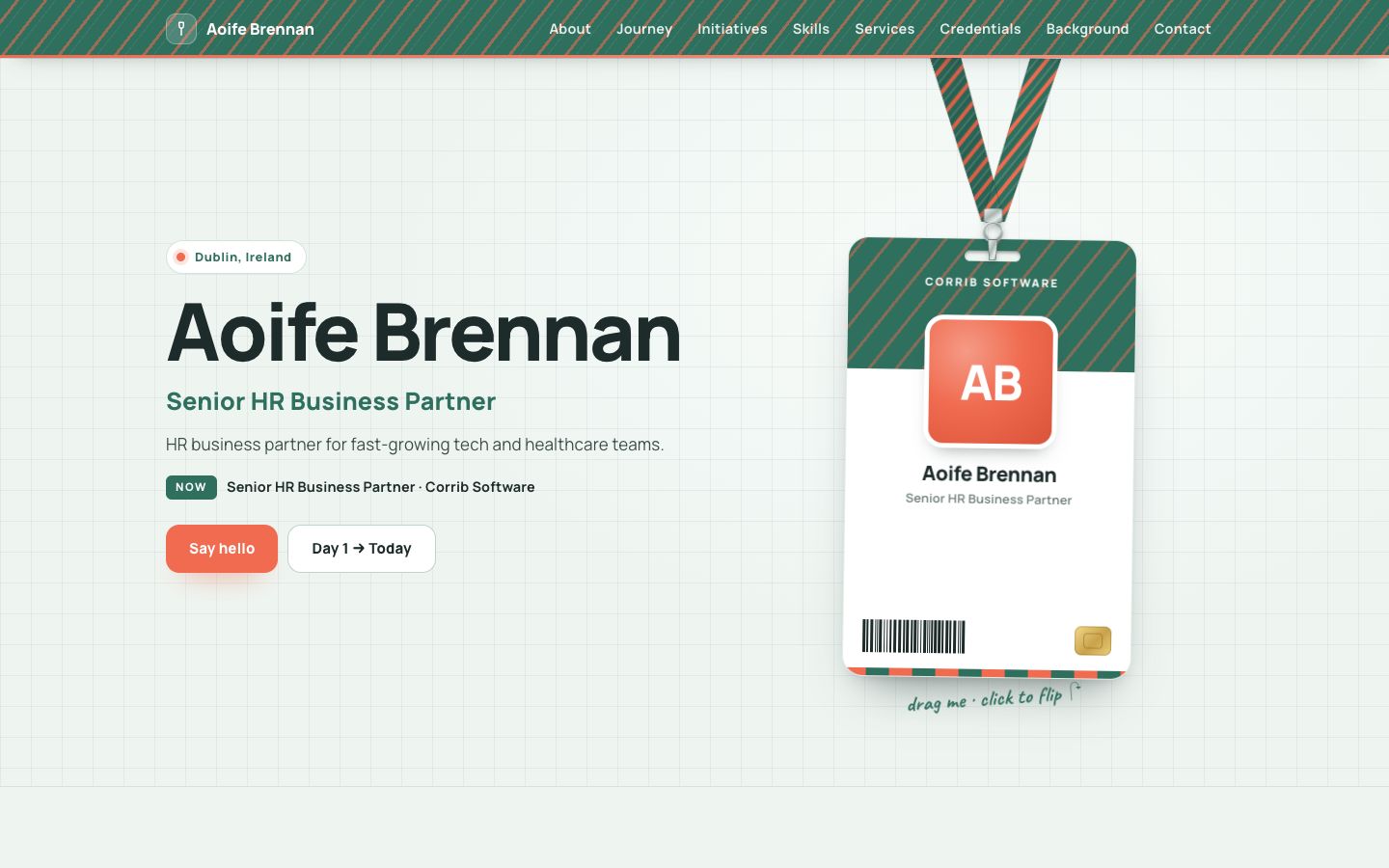 Preview of the Lanyard portfolio website template