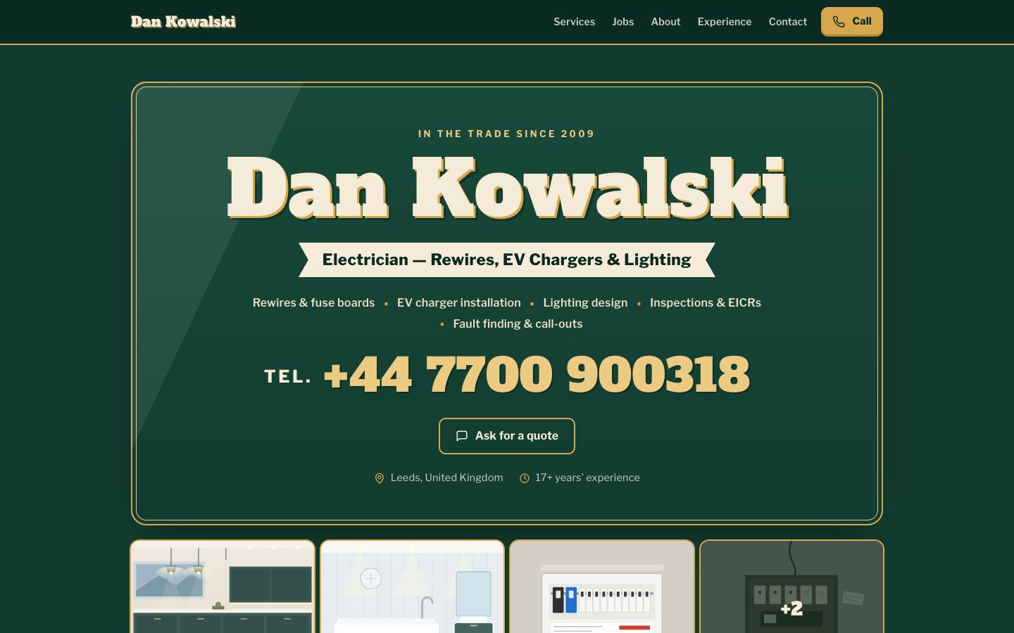 Preview of the Livery portfolio website template
