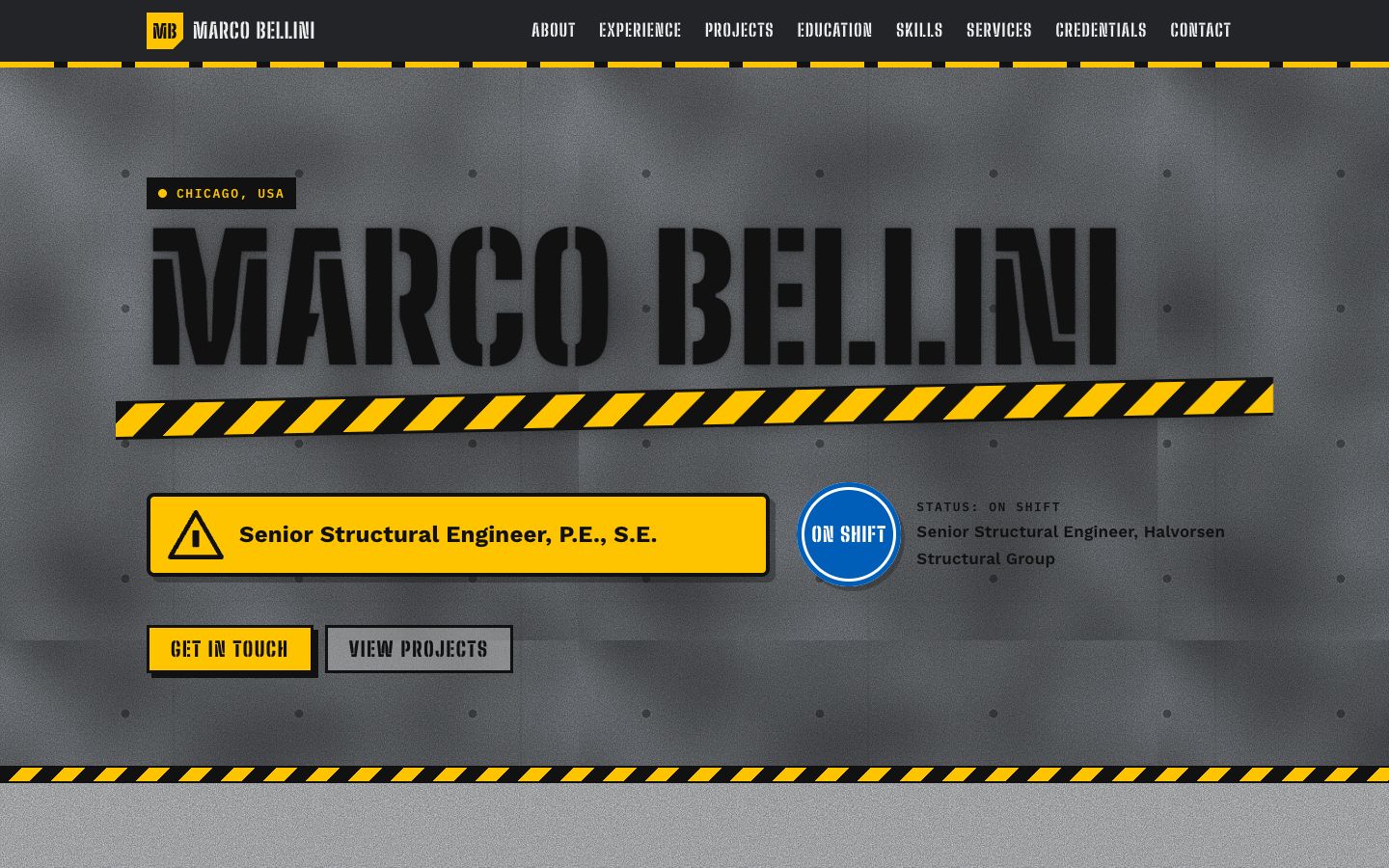 Preview of the Stencil portfolio website template